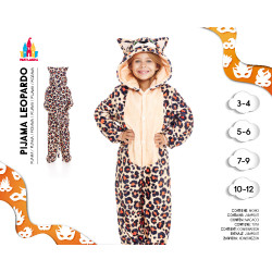 MONO PIJAMA DISFRAZ LEOPARDO