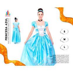 DISFRAZ DE PRINCESA AZUL PARA MUJER