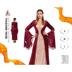 DISFRAZ DE REINA MEDIEVAL PARA MUJER