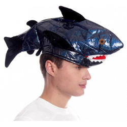 GORRO FOAM DE TIBURÓN AZUL