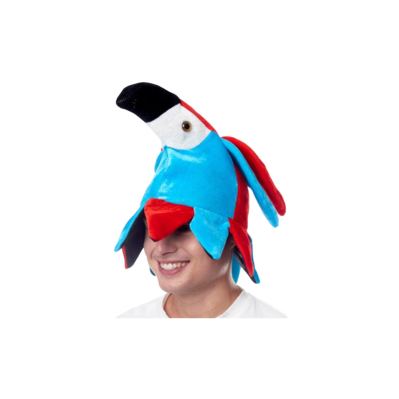 GORRO FOAM DE LORO ROJO Y AZUL GORRO FOAM DE LORO ROJO Y AZUL