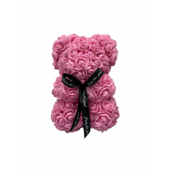 OSO DECORATIVO DE ROSAS ARTIFICIALES EN ROSA