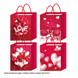BOLSA DE REGALO LOVE - CORAZONES - PEQUEÑA