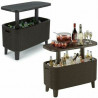 MESA AUXILIAR CON NEVERA BEVY BAR CURVE RATTAN