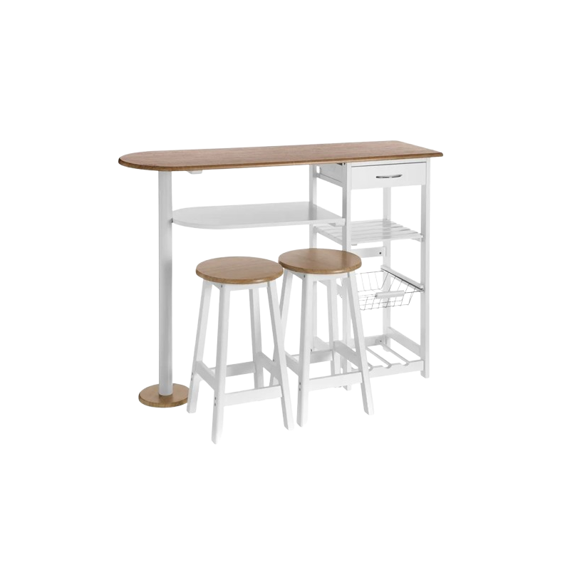 CONJUNTO MESA Y TABURETES MDF