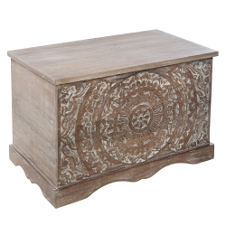 COFRE SHIREL DE MADERA TALLADA
