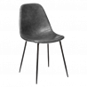 SILLA VLADI CUERO GRIS