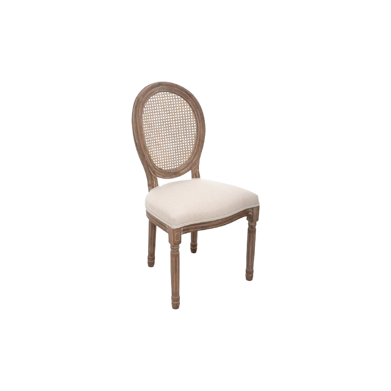 SILLA DE CAÑA CLEÓN EN BEIGE