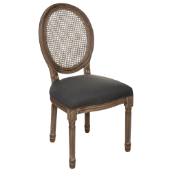 SILLA DE CAÑA CLEÓN EN GRIS