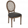SILLA DE CAÑA CLEÓN EN GRIS