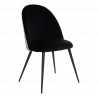 SILLA SLANO DE TERCIOPELO BLANCO Y NEGRO