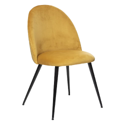 SILLA SLANO DE TERCIOPELO MOSTAZA