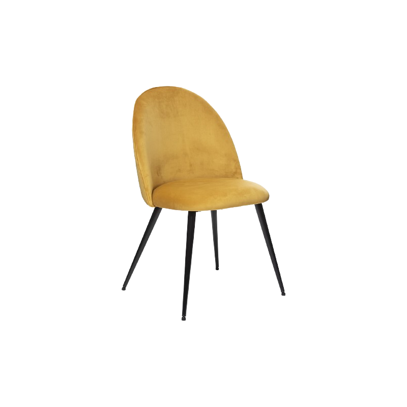 SILLA SLANO DE TERCIOPELO MOSTAZA