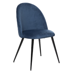 SILLA SLANO DE TERCIOPELO AZUL