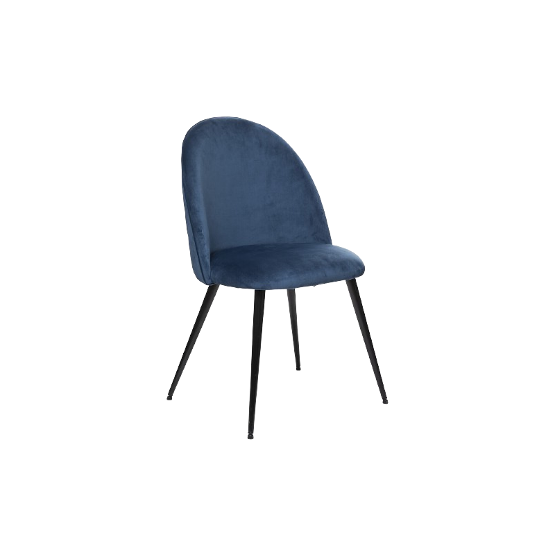 SILLA SLANO DE TERCIOPELO AZUL
