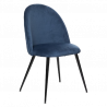 SILLA SLANO DE TERCIOPELO AZUL