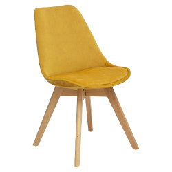 SILLA BAYA EN TERCIOPELO MOSTAZA