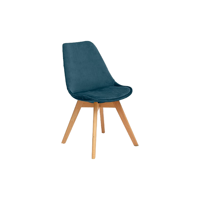 SILLA BAYA EN TERCIOPELO AZUL