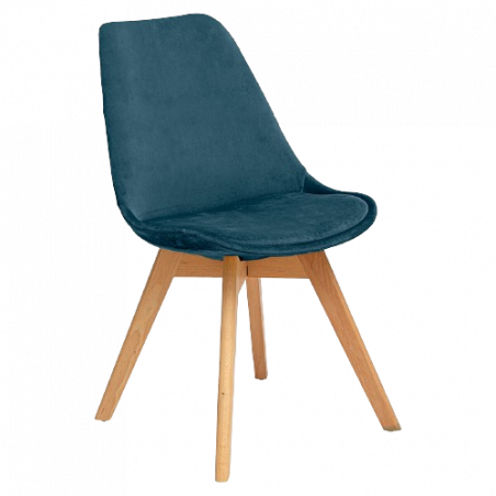 SILLA BAYA EN TERCIOPELO AZUL