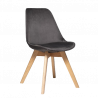 SILLA BAYA EN TERCIOPELO GRIS