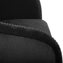 SILLÓN SOLARO EN TERCIOPELO PLISADO NEGRO