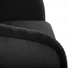SILLÓN SOLARO EN TERCIOPELO PLISADO NEGRO