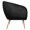 SILLÓN SOLARO EN TERCIOPELO PLISADO NEGRO