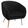 SILLÓN SOLARO EN TERCIOPELO PLISADO NEGRO