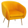 SILLÓN SOLARO EN TERCIOPELO PLISADO MOSTAZA