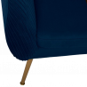 SILLÓN SOLARO EN TERCIOPELO PLISADO AZUL