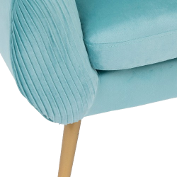 SILLÓN SOLARO EN TERCIOPELO PLISADO VERDE JADE