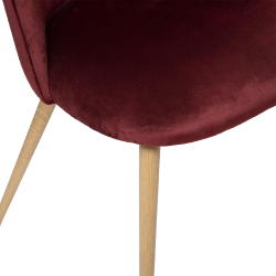 SILLA SLANO DE TERCIOPELO ROJO