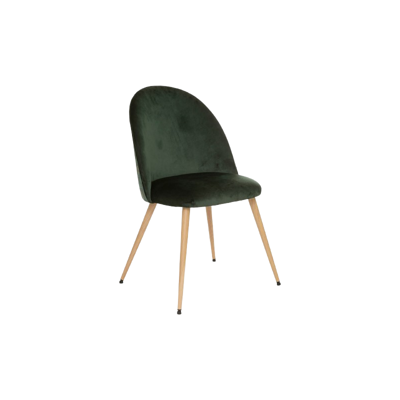 SILLA SLANO DE TERCIOPELO VERDE - ESTAMPADO