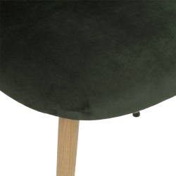 SILLA SLANO DE TERCIOPELO VERDE - ESTAMPADO
