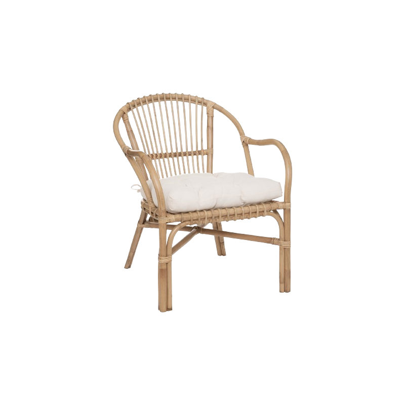 SILLÓN NETA DE RATÁN Y TELA