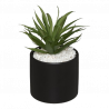 PLANTA ARTIFICIAL EN MÁRMOL NEGRO