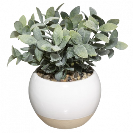 PLANTA ARTIFICIAL EN CERÁMICA BLANCA