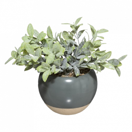 PLANTA ARTIFICIAL EN CERÁMICA GRIS