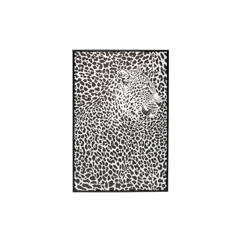 LIENZO ENMARCADO ANIMAUX, LEOPARDO