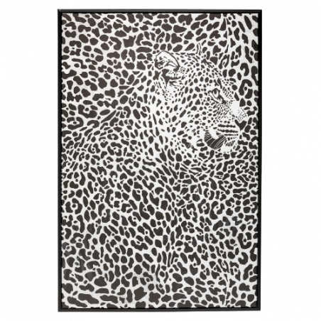 LIENZO ENMARCADO ANIMAUX, LEOPARDO