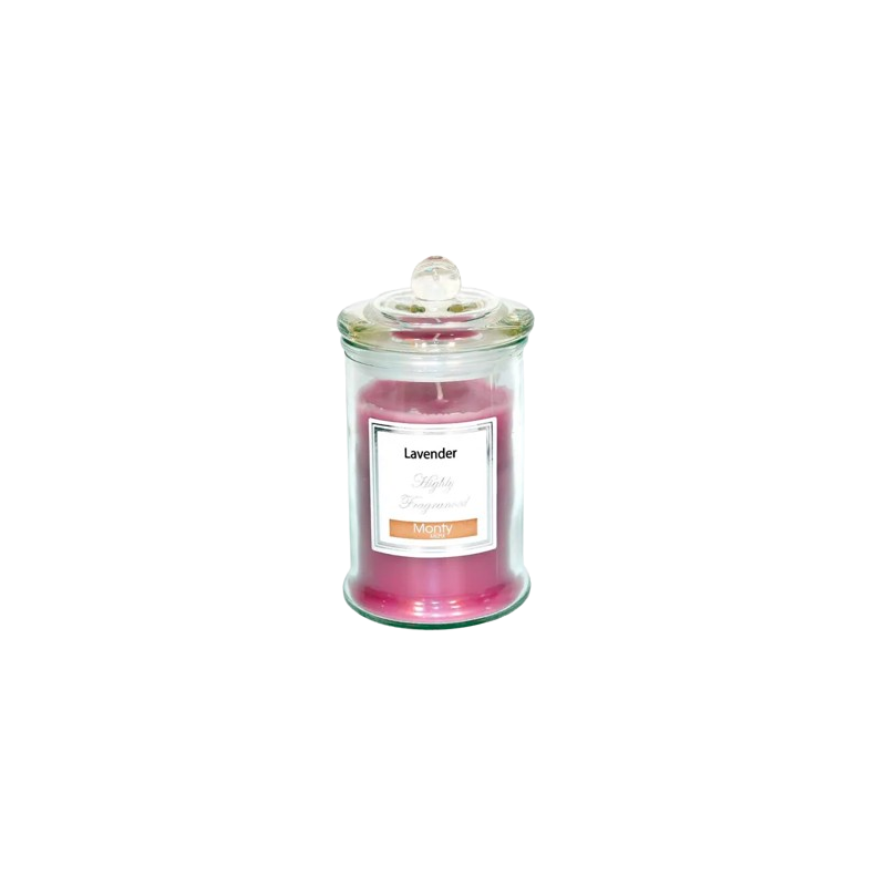 VELA EN TARRO CRISTAL PERFUME LAVANDA