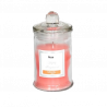 VELA EN TARRO CRISTAL PERFUME ROSA