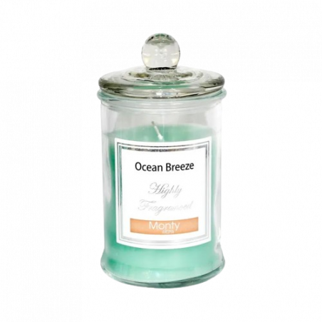 VELA EN TARRO CRISTAL PERFUME BRISA DEL OCÉANO