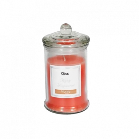 VELA EN TARRO CRISTAL PERFUME CÍTRICO