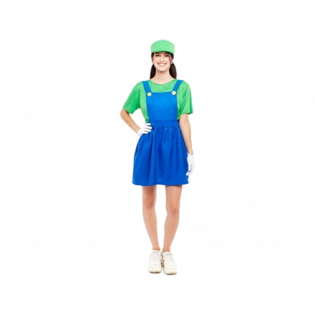 DISFRAZ DE MUJER FONTANERO VERDE