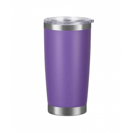 TERMO VASO METÁLICO SIN ASA 600 ML MORADO