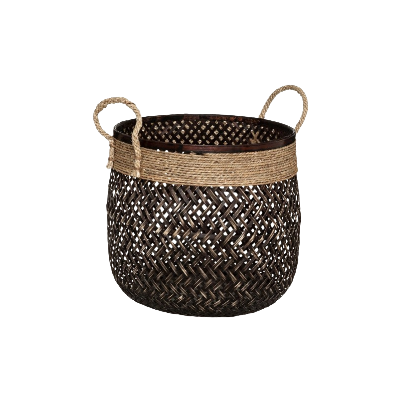 CESTA DECORATIVA DE BAMBÚ - MEDIANA