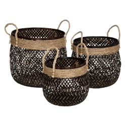 CESTA DECORATIVA DE BAMBÚ - MEDIANA
