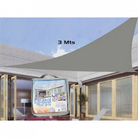 PARASOL TRIANGULAR PLUS- 3M - GRIS