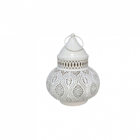 FAROL BLANCO Y ORO 15 x 19 CM GITA